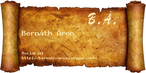 Bernáth Áron névjegykártya